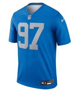 Alternative view of Aidan Hutchinson Detroit Lions Nike Alternate Legend Player Performance Top - Blue