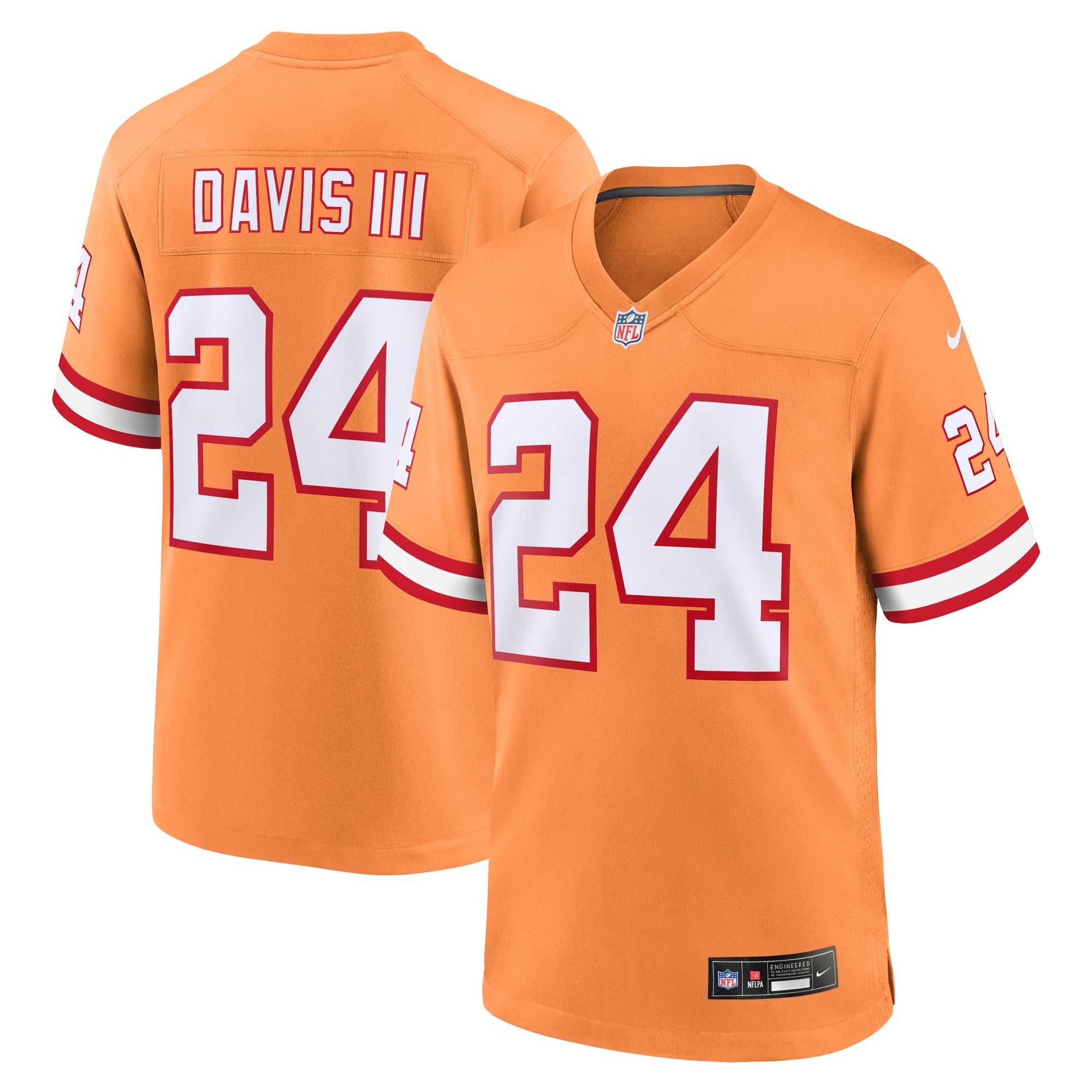 Carlton Davis III Tampa Bay Buccaneers Nike Game Player Jersey - Red/Orange - Image 2