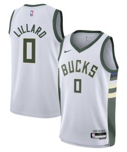 Damian Lillard Milwaukee Bucks Nike Youth Swingman Jersey - Association Edition - White