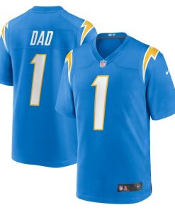 Number 1 Dad Los Angeles Chargers Nike Game Jersey - Powder Blue