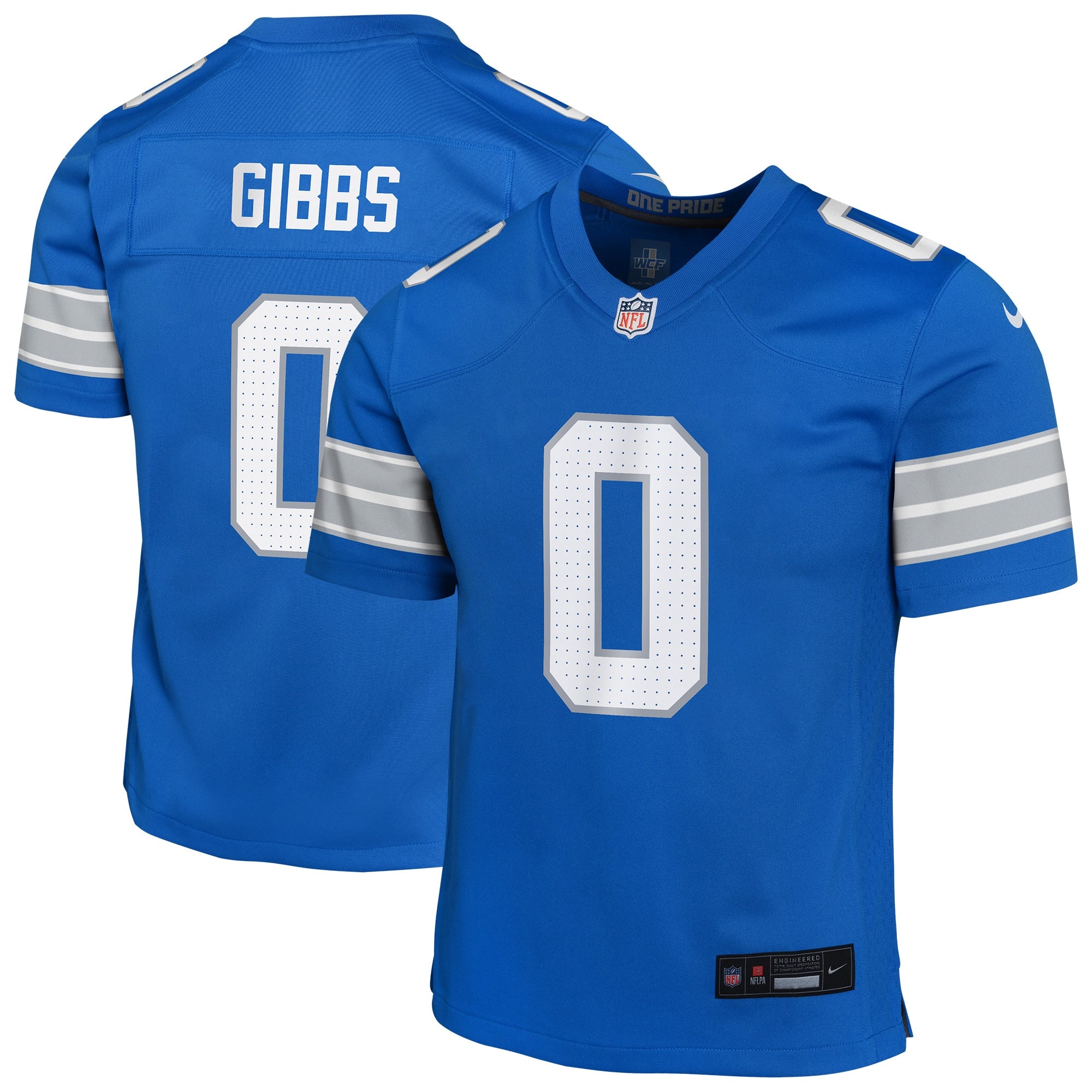 Jahmyr Gibbs Detroit Lions Nike Youth Alternate Game Jersey - Black/White/Blue - Image 7