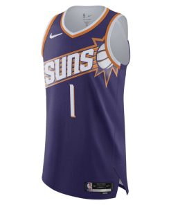 Alternative view of Devin Booker Phoenix Suns Nike Authentic Jersey - Icon Edition - Purple