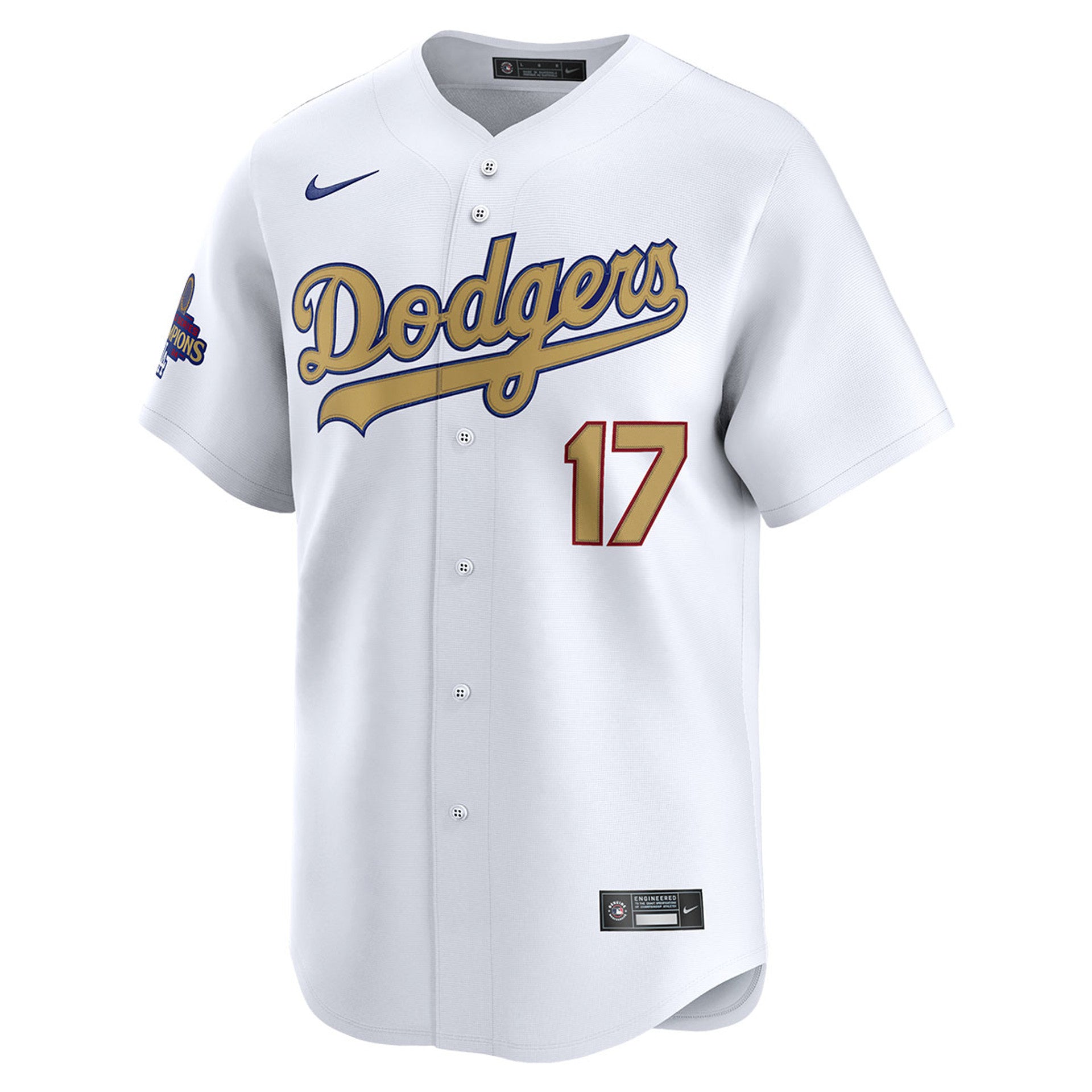 Shohei Ohtani Los Angeles Dodgers Nike 2025 Gold World Series Champions Limited Jersey - White - Image 2