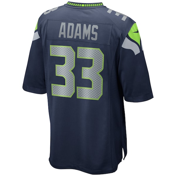 Jamal Adams Seattle Seahawks Nike Game Player Jersey - College Navy/Neon Green - Image 4
