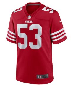 Alternative view of Dee Winters San Francisco 49ers Nike Team Game Jersey - Scarlet