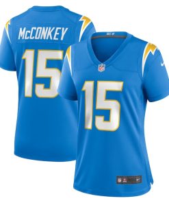 Ladd McConkey Los Angeles Chargers Nike Women's  Game Jersey -  Powder Blue