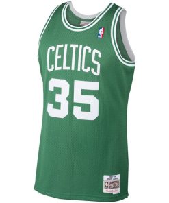 Alternative view of Reggie Lewis Boston Celtics 1987/88 Hardwood Classics Swingman Jersey - Kelly Green
