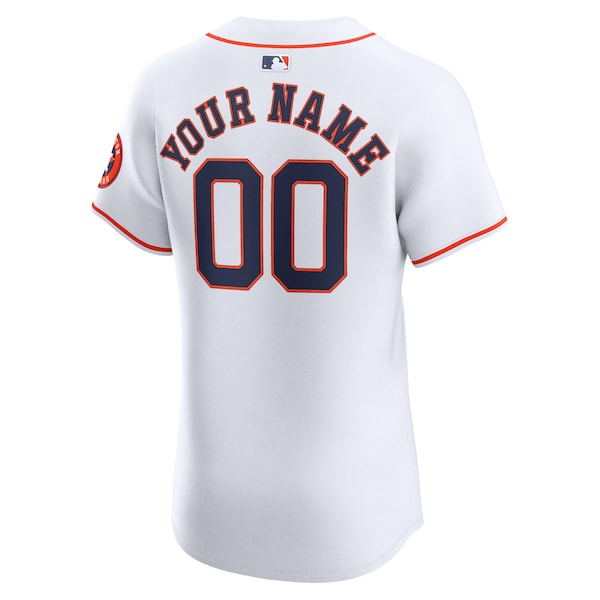 Houston Astros Nike Home Elite Custom Jersey - White - Image 3