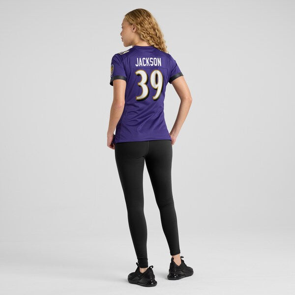 Eddie Jackson Baltimore Ravens Nike Women's Game Jersey - Purple - Image 7