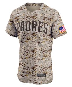 Alternative view of San Diego Padres Nike Alternate Vapor Premier Elite Patch Jersey - Brown