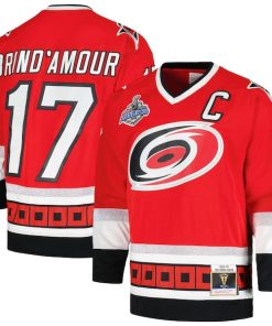 Rod Brind'Amour Carolina Hurricanes  2005/06 Captain Patch Blue Line Player Jersey - Red