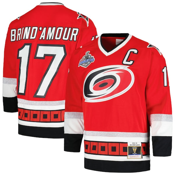 Rod Brind'Amour Carolina Hurricanes 2005/06 Captain Patch Blue Line Player Jersey - Red