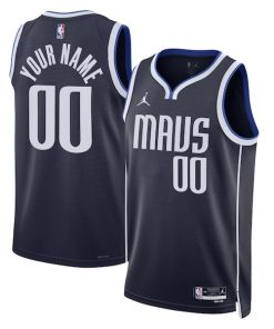 Dallas Mavericks Jordan Brand Unisex 2022/23 Swingman Custom Jersey - Statement Edition - Navy