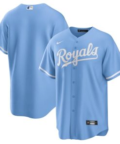 Kansas City Royals Nike Alternate Replica Team Logo Jersey - Light Blue