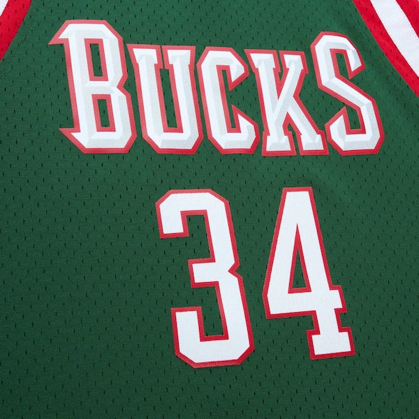 Giannis Antetokounmpo Milwaukee Bucks 2013/14 Hardwood Classics Swingman Jersey - Hunter Green - Image 6