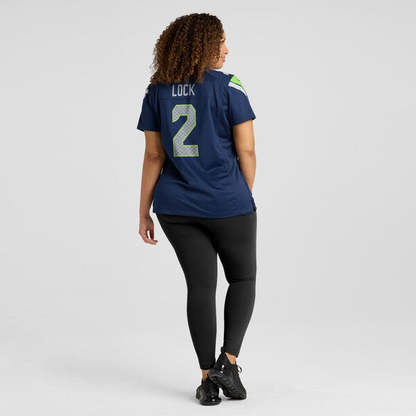 Drew Lock Seattle Seahawks Nike Women's Team Game Jersey - College Navy - Image 7