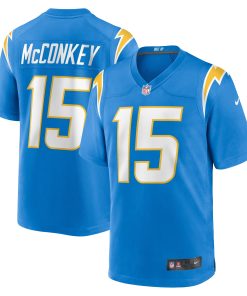 Alternative view of Ladd McConkey Los Angeles Chargers Nike Alternate Charger Power Game Player Jersey - Gold/Powder Blue/Navy