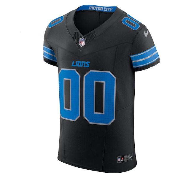 Detroit Lions Nike Alternate Vapor F.U.S.E. Elite Custom Jersey - Black/Blue - Image 3