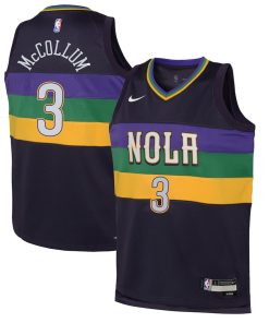 CJ McCollum New Orleans Pelicans Nike Youth Swingman Jersey - City Edition - Purple