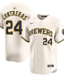 William Contreras Milwaukee Brewers Nike Alternate Limited Player Jersey - Cream