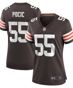 Ethan Pocic Cleveland Browns Nike Women's Game Jersey - Brown