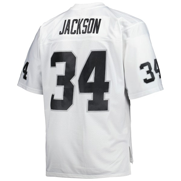 Bo Jackson Las Vegas Raiders Big & Tall 1988 Retired Player Replica Jersey - White/Black - Image 4