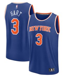 Josh Hart New York Knicks  Fast Break Replica Player Jersey - Icon Edition - Blue