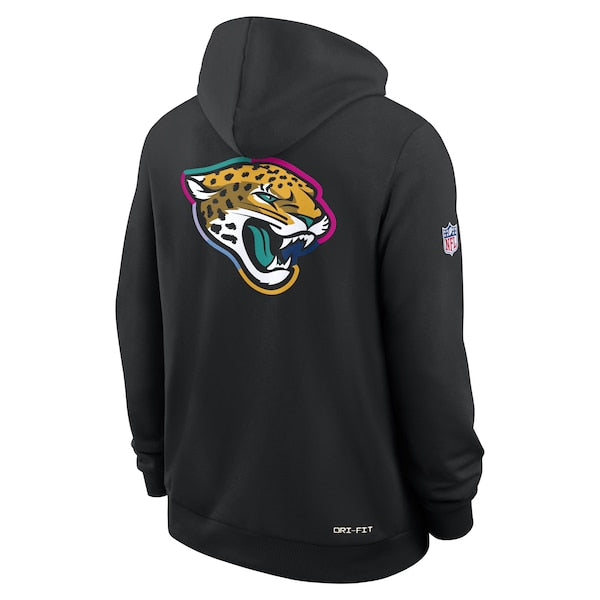 Jacksonville Jaguars Nike 2025 NFL Crucial Catch Sideline Standard Issue Dri-FIT Hoodie - Black - Image 3