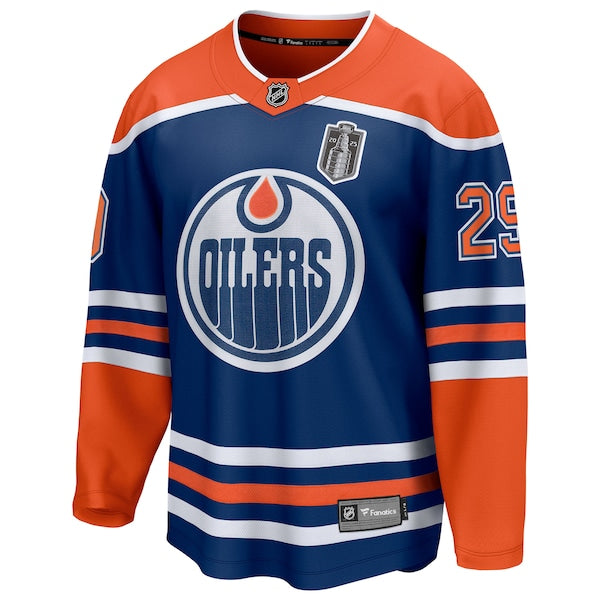 Leon Draisaitl Edmonton Oilers 2025 Stanley Cup Final Home Breakaway Jersey - Royal - Image 2
