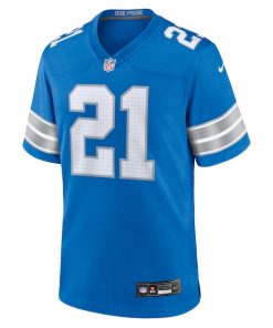 Alternative view of Amik Robertson Detroit Lions Nike Game Jersey -  Blue