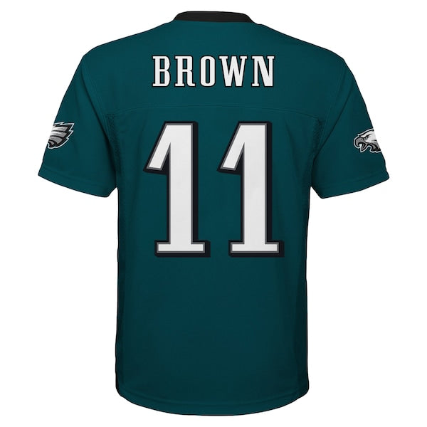 A.J. Brown Philadelphia Eagles Youth Replica Player Jersey - Midnight Green - Image 3