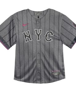 Alternative view of Francisco Lindor New York Mets Nike Toddler 2024 City Connect Limited Player Jersey - Graphite