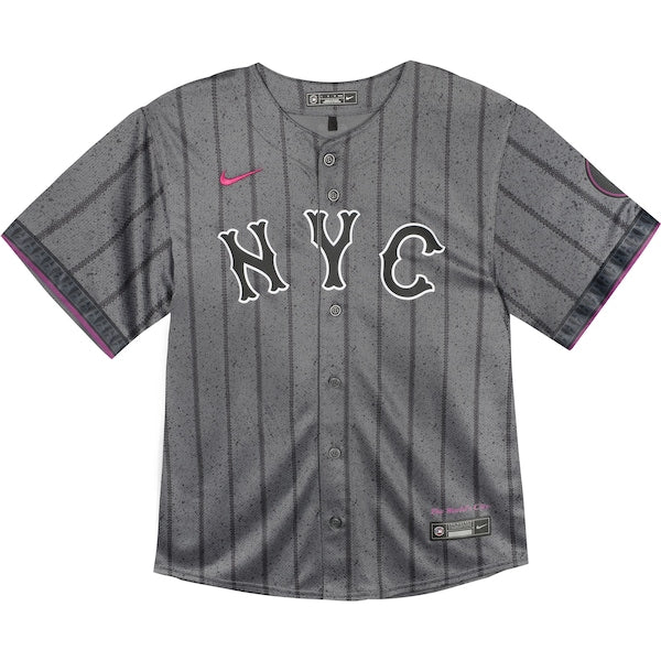 Francisco Lindor New York Mets Nike Toddler 2024 City Connect Limited Player Jersey - Graphite - Image 2