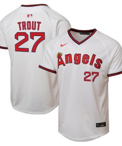 Mike Trout Los Angeles Angels Nike Youth Alternate 2 Limited Player Jersey - White