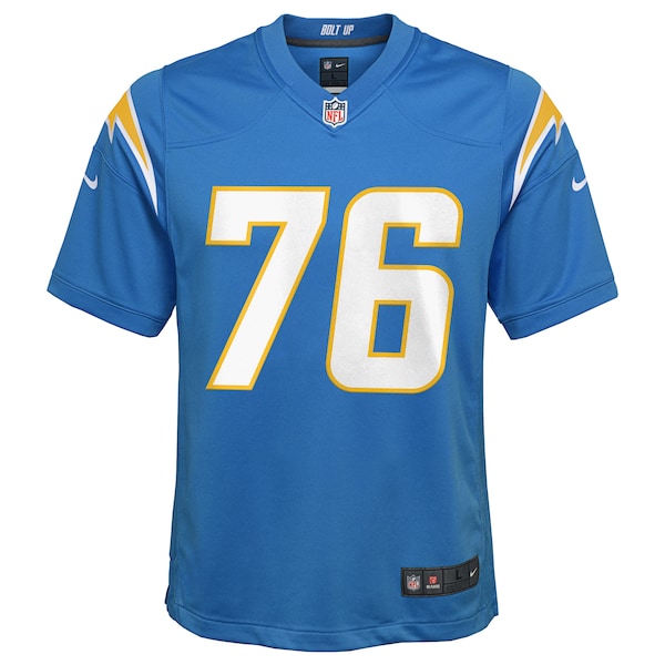 Joe Alt Los Angeles Chargers Nike Youth 2024 NFL Draft First Round Pick Player Game Jersey - Powder Blue - Image 2