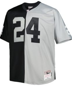 Alternative view of Charles Woodson Las Vegas Raiders Big & Tall Split Legacy Retired Player Replica Jersey - Black/Silver