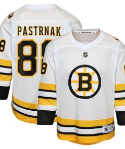 Alternative view of David Pastrnak Boston Bruins Youth Home Replica Player Jersey - White/Black