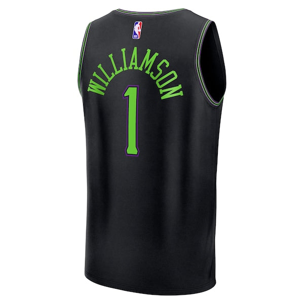 Zion Williamson New Orleans Pelicans Youth 2025/26 City Edition Fastbreak Jersey - Black - Image 3