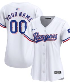 Texas Rangers Nike Women's Home Limited Custom Jersey - White