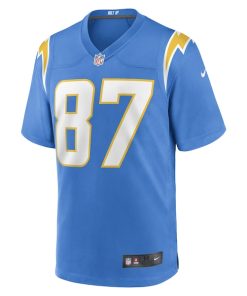 Alternative view of Hunter Kampmoyer Los Angeles Chargers Nike Game Player Jersey - Powder Blue