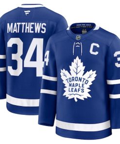 Auston Matthews Toronto Maple Leafs  Captain Patch Home Premium Jersey - Blue/Black