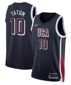 Jayson Tatum #10 USA Men¡¯s National Team USA 2024 OLYMPIC JERSEYS - Navy