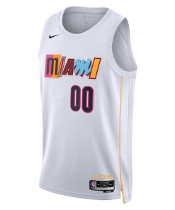 Alternative view of Miami Heat Nike Unisex 2022/23 Swingman Custom Jersey - City Edition - White