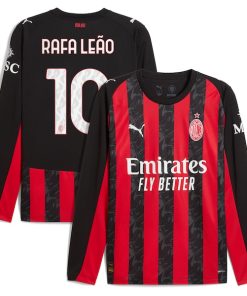 Rafael Le?o AC Milan Puma 2025/26 Home Replica Long Sleeve Player Jersey - Red