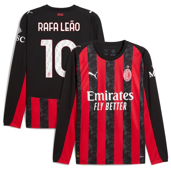 Rafael Le?o AC Milan Puma 2025/26 Home Replica Long Sleeve Player Jersey - Red