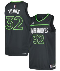 Karl-Anthony Towns Minnesota Timberwolves Jordan Brand Authentic Player Jersey - Statement Edition - Anthracite