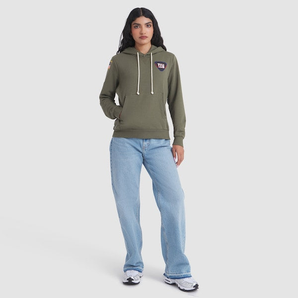 New York Giants Nike Women's 2025 Salute to Service Sideline Standard Issue Dri-FIT Hoodie - Olive - Image 3