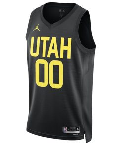 Alternative view of Utah Jazz Jordan Brand Unisex 2022/23 Swingman Custom Jersey - Statement Edition - Black