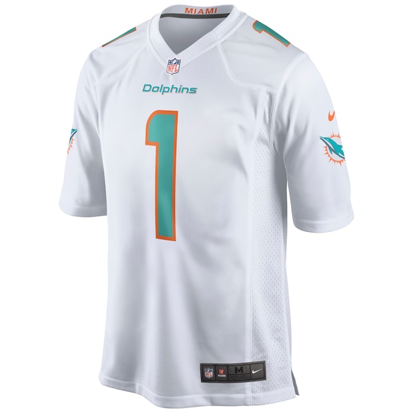 Tua Tagovailoa Miami Dolphins Nike Game Jersey - White/Aqua - Image 3