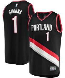 Anfernee Simons Portland Trail Blazers  Youth Fast Break Player Jersey - Icon Edition - Black